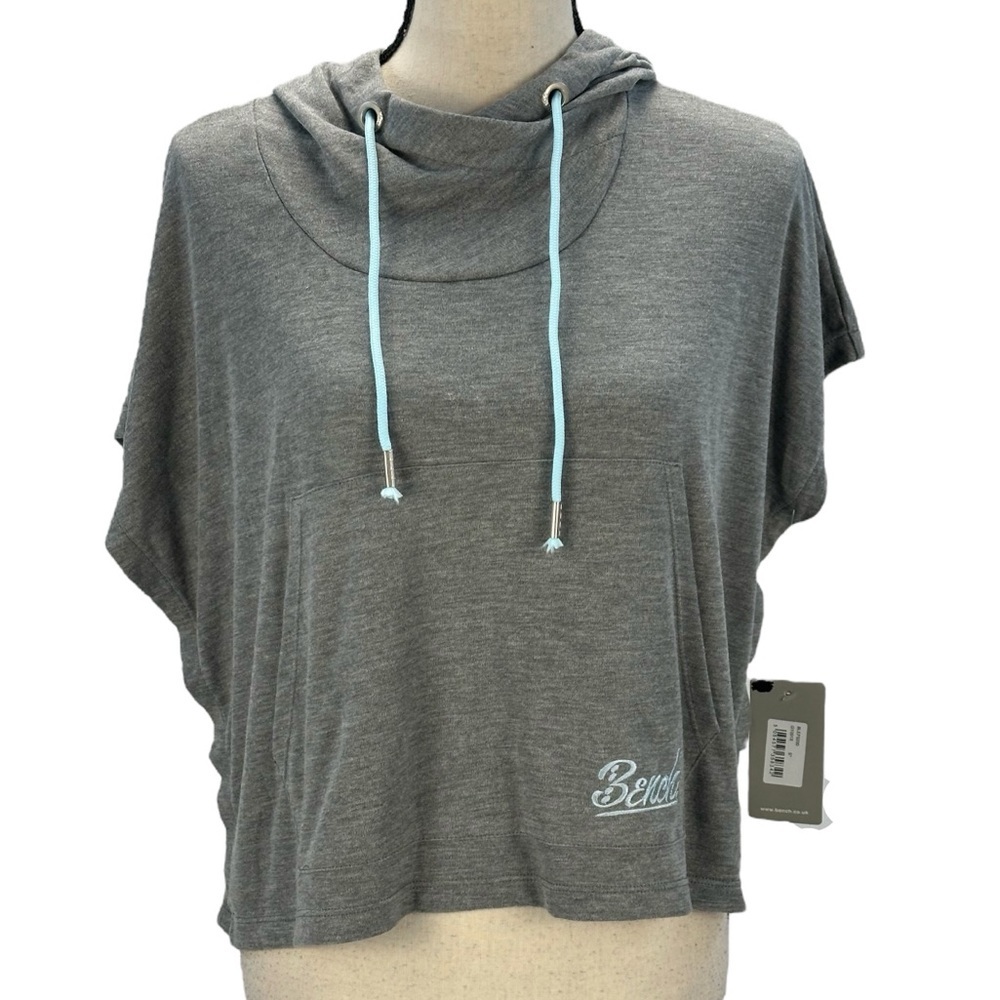 Bench Sleeveless Cropped Hoodie T-Shirt - Grey - size Small